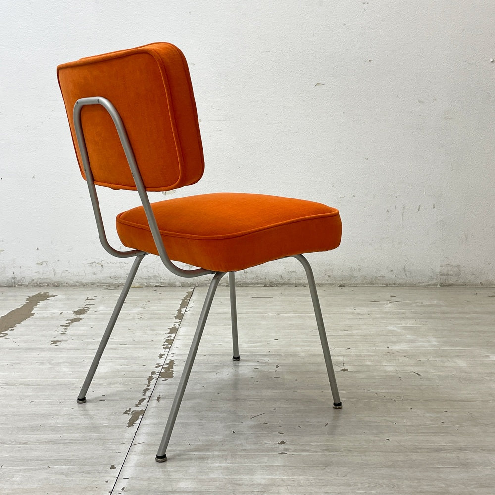 ハーマンミラー Herman Miller ジョージ・ネルソン George Nelson メタルサイドチェア Model 4671 ビンテージ ミッドセンチュリー クッション・ファブリック交換品 希少 ●