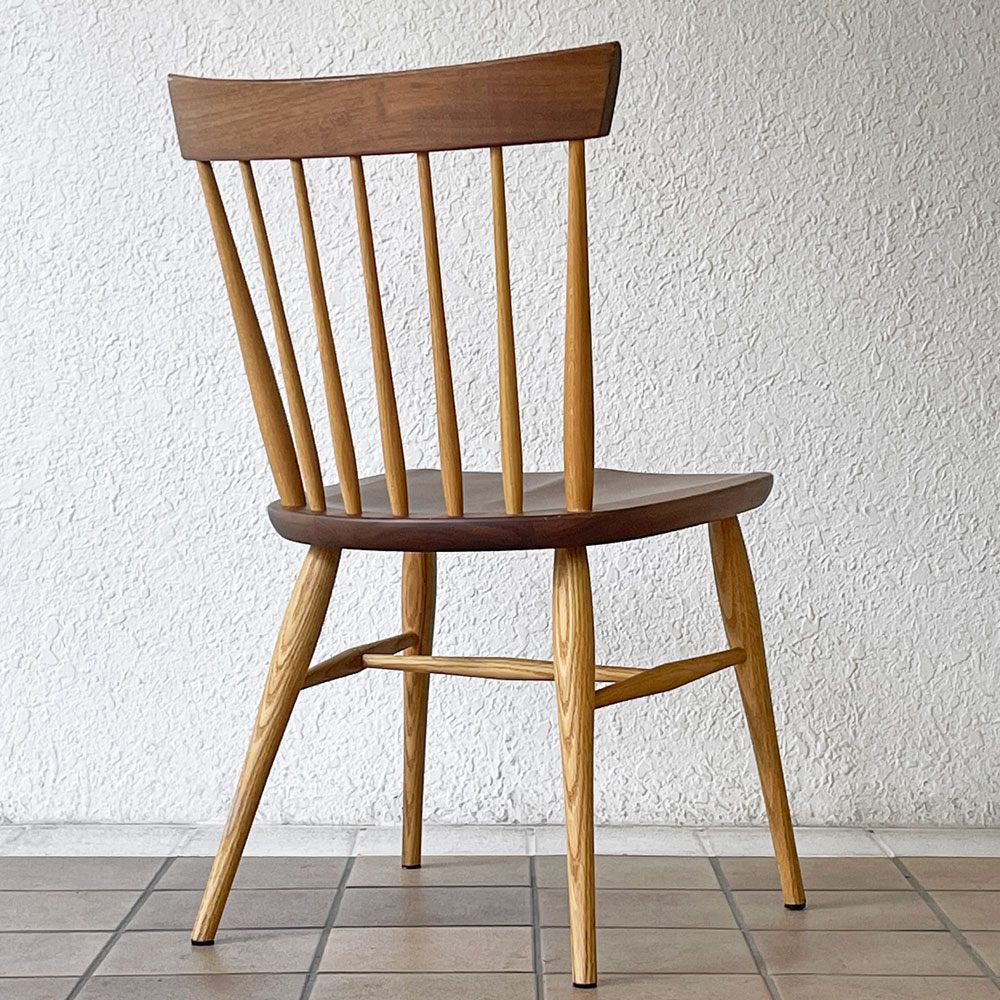 高山ウッドワークス TWW クラウィンザー KURA WINDSOR ファンバックチェア SC4K ダイニングチェア ウォールナット材×オーク材 岩倉榮利 柏木工製造 ◇