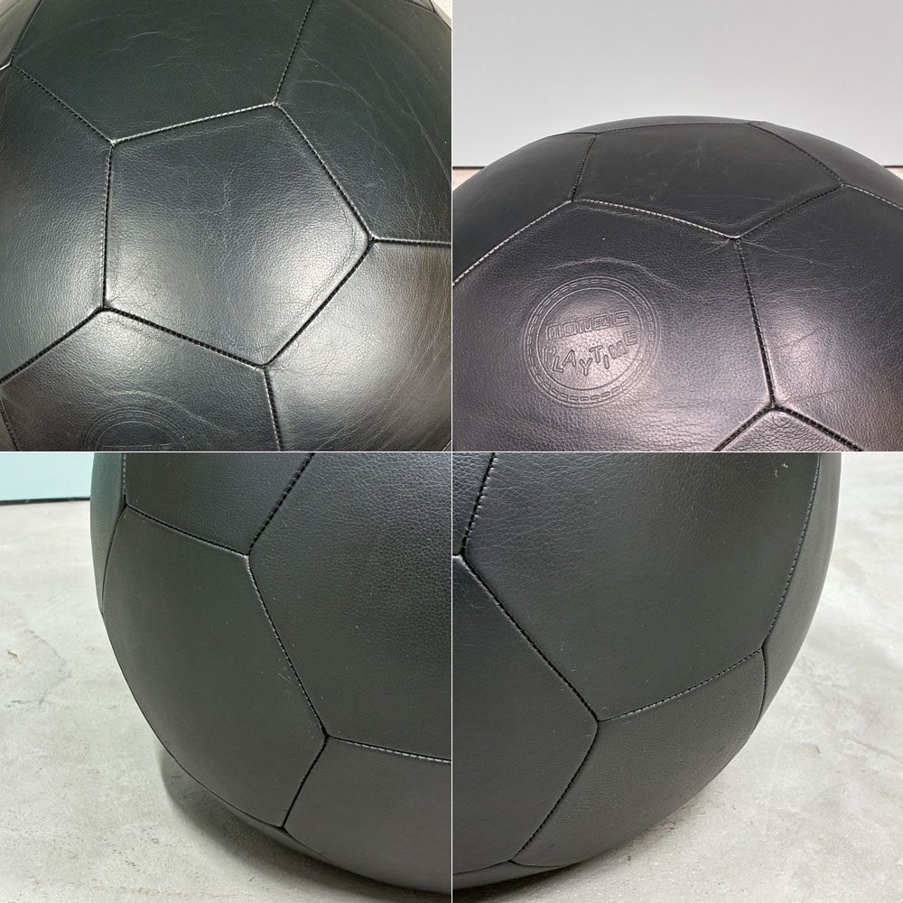 Montis プーフ PLAYTIME クッション オットマン スツール Studio Job  レザー ブラック 店舗什器 ◎