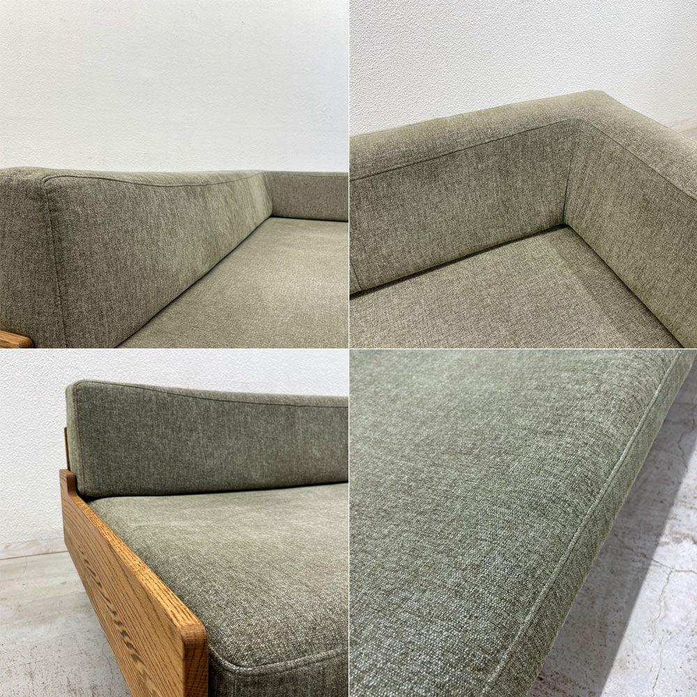 モモナチュラル Momo Natural デイソファ DAY SOFA 3シーター ONE ARM 片アーム オーク無垢材フレーム 定価145,000円 〓