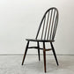 アーコール Ercol クエーカーチェア ダイニングチェア ハイバック オールドコロニアル ブラウン エルム材 × ビーチ材 UKビンテージ 英国家具 ●