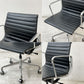 ハーマンミラー Herman Miller アルミナムグループ マネジメントチェア 本革 ブラック 5本脚 ガス圧昇降式 キャスター付 C&R イームズ B ●