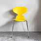 フリッツハンセン Fritz Hansen アントチェア ANT CHAIR 4本脚 イエロー ラッカー仕上げ 2002年製 アルネ・ヤコブセン デンマーク 北欧家具 ■