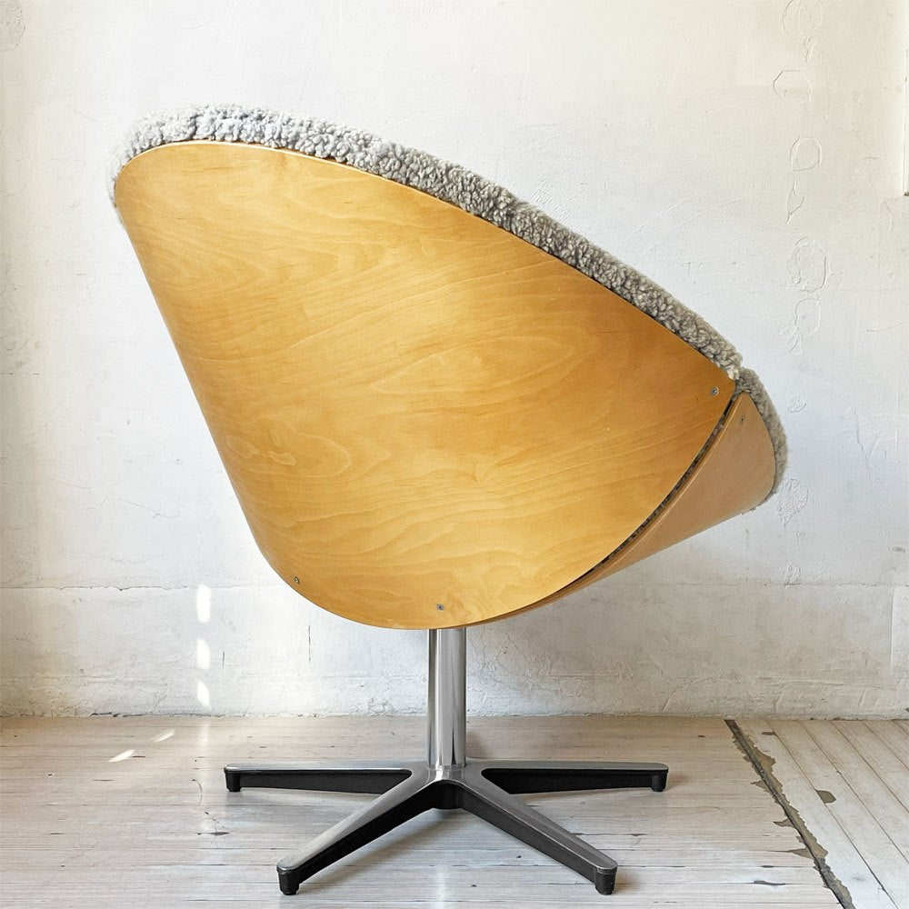 スウェデッセ SWEDESE アモリーノ Amorino ラウンジチェア シープスキン プライウッド Bror Boije スウェーデン 北欧家具 希少 ★