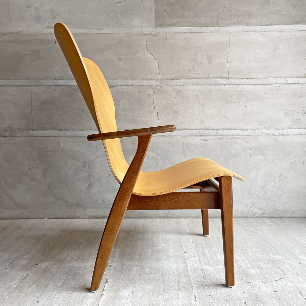 アルテック artek ドムス ラウンジチェア Domu Lounge Chair アームチェア バーチ材 ハニー×ウォールナット スコープ SCOPE別注 希少カラー イルマリ・タピオヴァーラ 北欧 フィンランド ♪