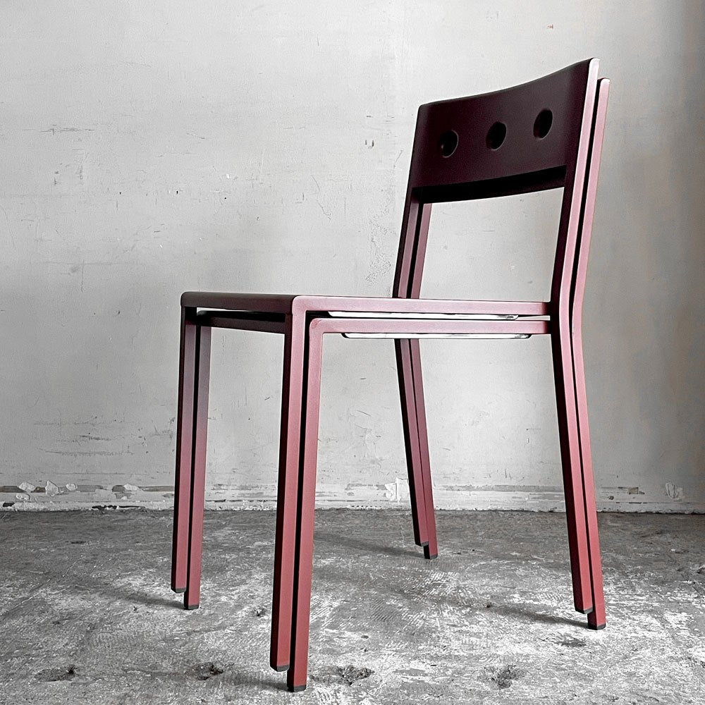 ヘイ HAY バルコニーチェア BALCONY CHAIR 屋外用 ダイニングチェア アームレス スタッキング スチール アイアンレッド 北欧デンマーク 定価￥44,000- A ■