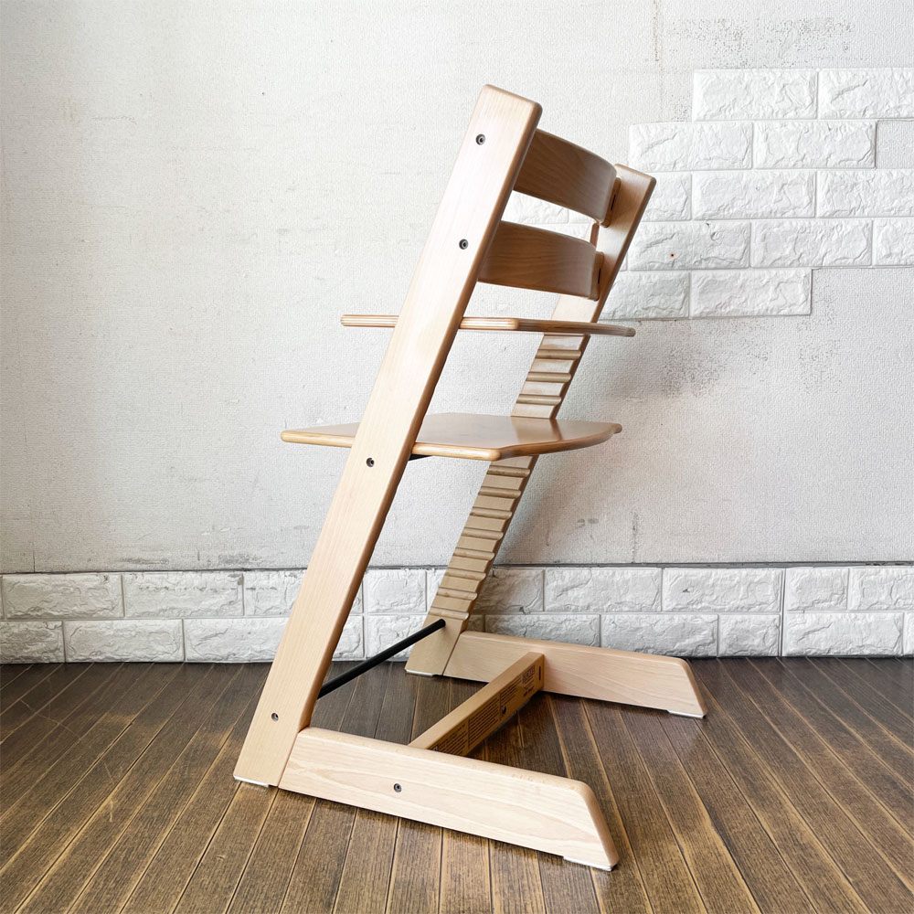 ストッケ STOKKE トリップトラップ TRIPP TRAPP ベビーチェア キッズチェア S/N3～ ナチュラル ノルウェー 北欧家具 定価￥34,980- ◎