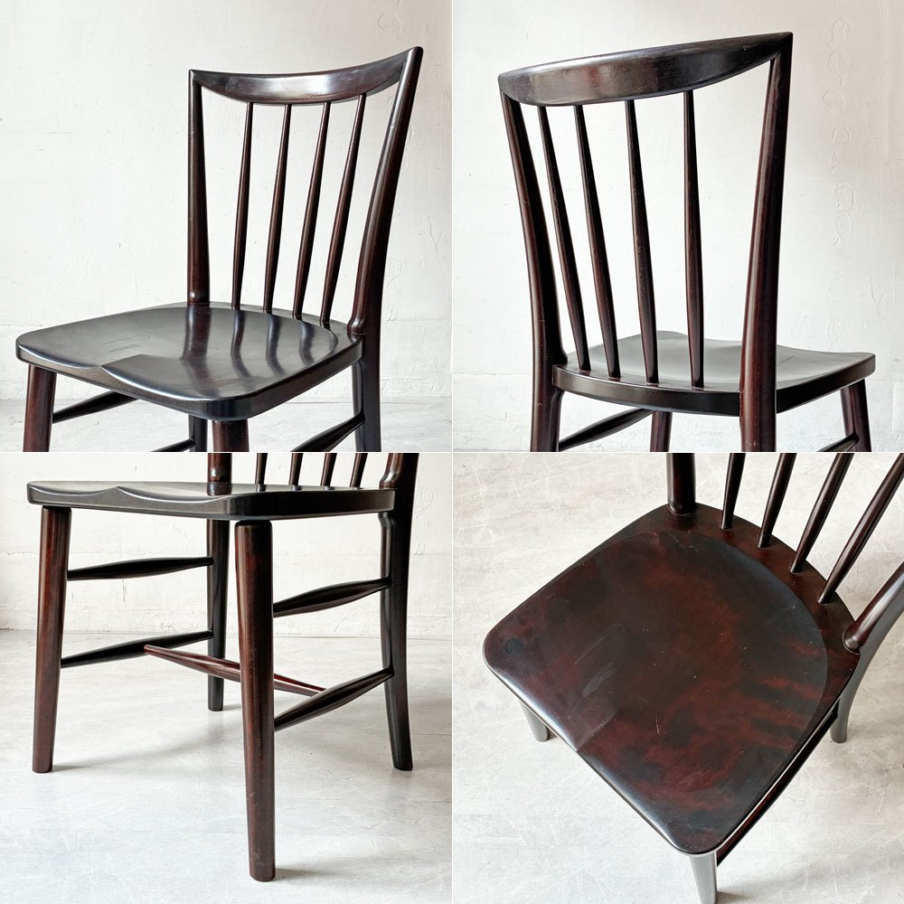 松本民芸家具 220F型 チェア Finnish style Chair ダイニングチェア ミズメザクラ材 民藝家具 和モダン 定価￥148,500- B ★