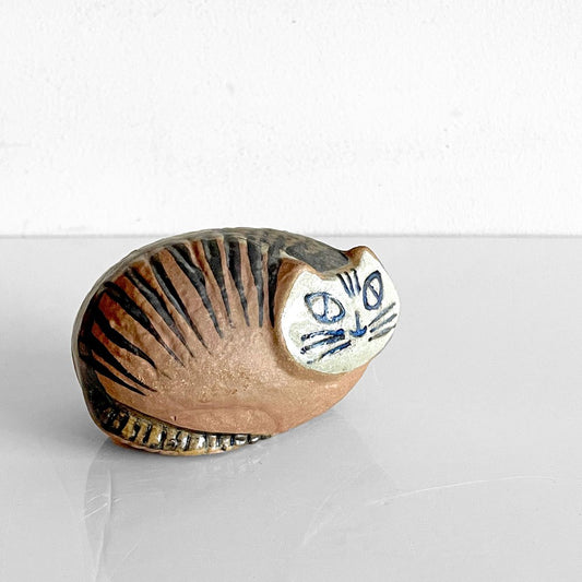 グスタフスベリ GUSTVSBERG 小さな動物園 Lilla Zoo 丸まった猫 Liggande Katt フィギュリン 置物 リサ・ラーソン ビンテージ 北欧雑貨 ■