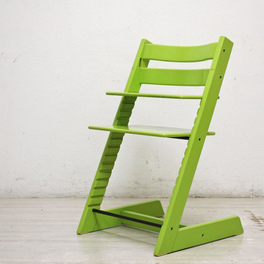 ストッケ STOKKE トリップトラップ TRIPP TRAPP ベビーチェア キッズチェア グリーン S/N4～ ノルウェー 北欧家具 ●