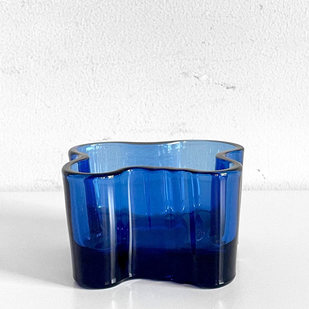 イッタラ iittala アルヴァ・アアルトコレクション Alvar Aalto Collection キャンドルホルダー H55mm ウルトラマリンブルー 北欧雑貨 廃盤 ■