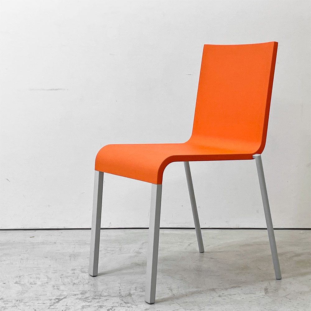 ヴィトラ vitra. ゼロスリー .03 ダイニングチェア スタッキングチェア マールテン・ヴァン・セーヴェレン Maarten Van Severen オレンジ 廃番カラー ●