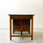 ジャパンビンテージ Japan Vintage 古い木味の片袖机 デスク 抽斗5杯 古家具 レトロ ●