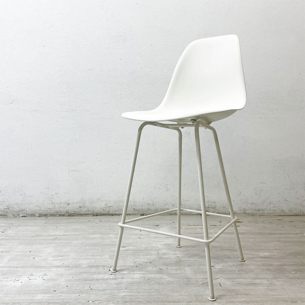 ハーマンミラー Herman Miller イームズプラスチックシェルスツール カウンターハイトスツール ポリプロピレン製 ホワイト ミッドセンチュリー ●