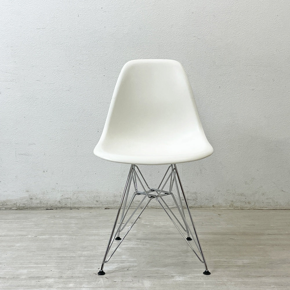 ハーマンミラー HermanMiller × ヴィトラ vitra Wネーム サイドシェルチェア ポリプロピレン エッフェルベース ホワイト C&Rイームズ 現状品 ●