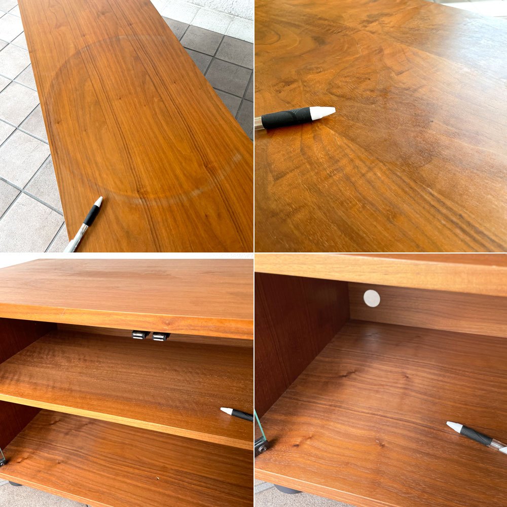 無印良品 MUJI ウォールナット材 スタッキングキャビネット AVボード w162cm ナチュラル 北欧スタイル◇