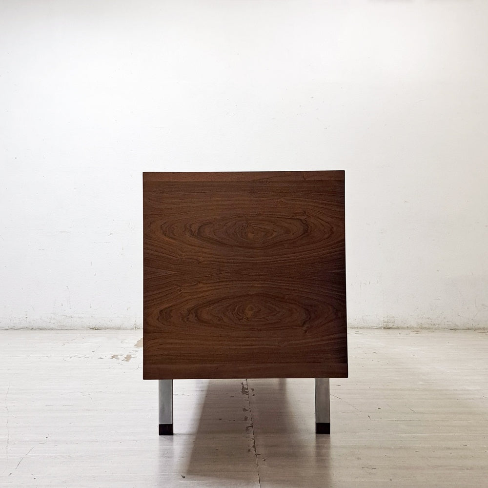 RYモブラー RY Mobler RY25 ローズウッド サイドボード スチールレッグ ハンス・J・ウェグナー 蛇腹扉 W200cm デンマークビンテージ 北欧家具 ●