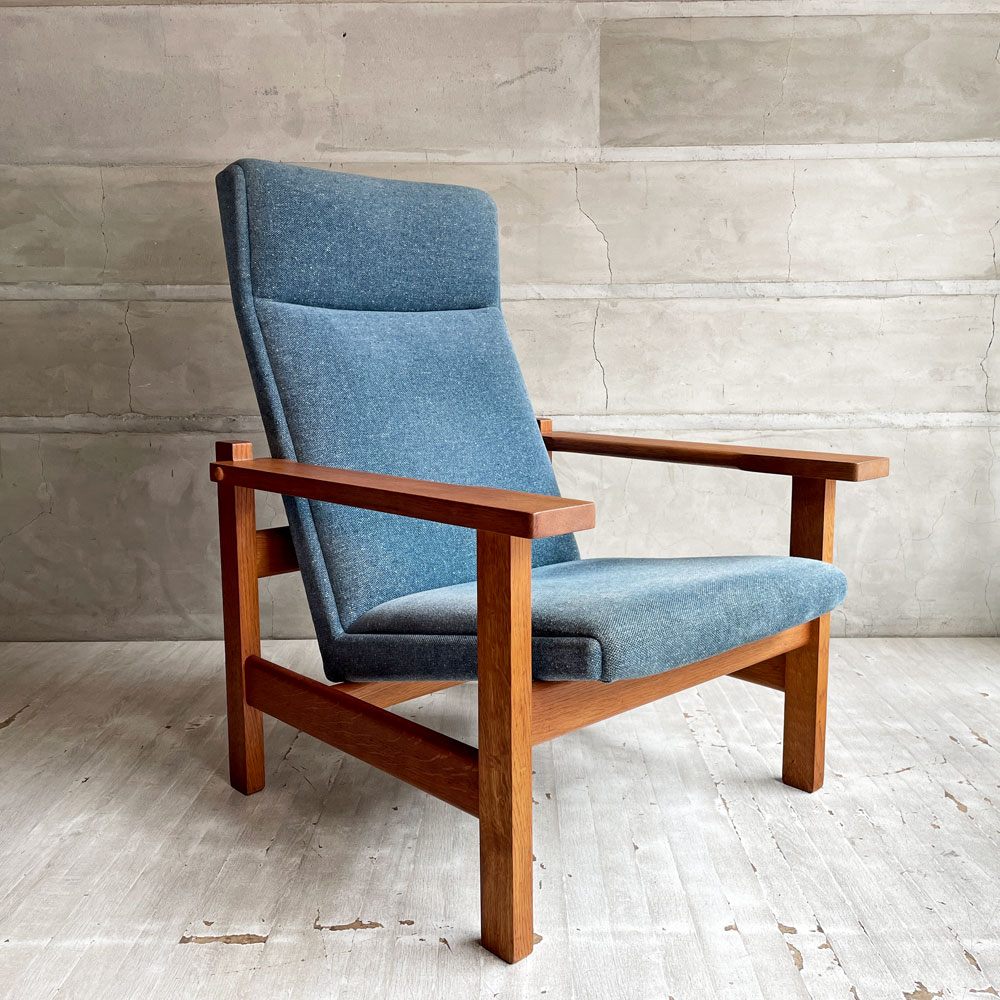 ゲタマ GETAMA GE163A 1Pソファ ラウンジチェア イージーチェア ハイバック オーク無垢材 ハンス・J・ウェグナー ビンテージ 北欧家具 希少 ♪