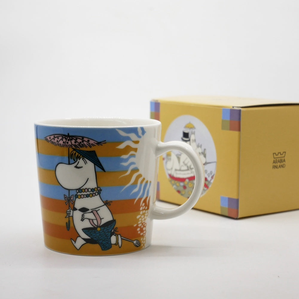 アラビア ARABIA ムーミンマグ MOOMIN オンザビーチ 2008年 夏限定 フィンランド 北欧食器 箱付き ●