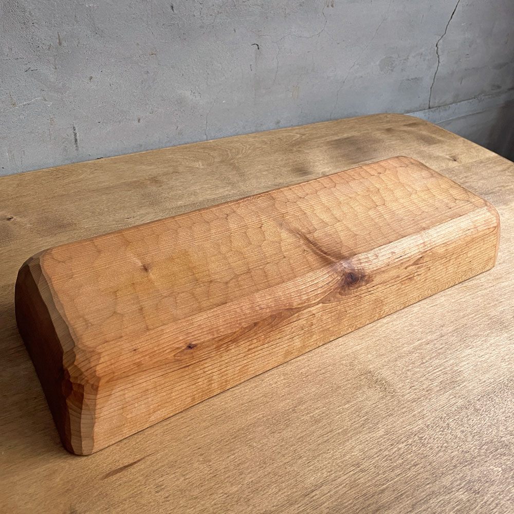 三谷龍二 Ryuji Mitani 山桜 長バット トレイ 長角盆  木の器 42×15×6.5 cm 木工作家 現代作家 希少サイズ ♪