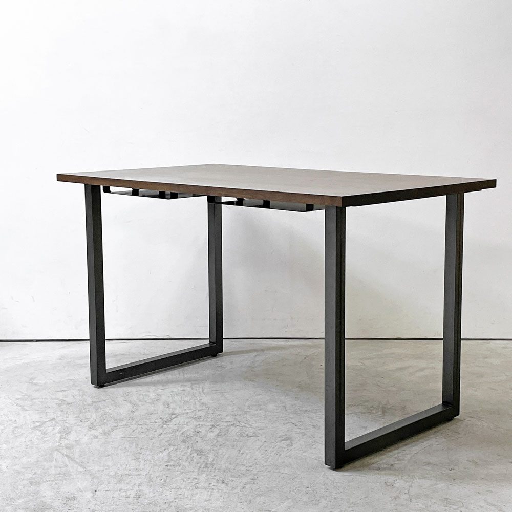プレダクツ PREDUCTS フォレスト デスク Forest Desk W120cm ラバーウッド ダークブラウン スチールレッグ ラップトップトレイ×2枚付き ●