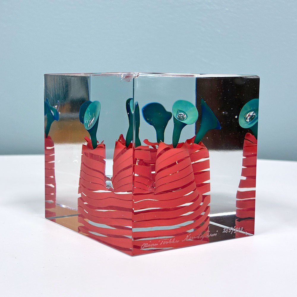 ヌータヤルヴィ Nuutajarvi イッタラ iittala アニュアルキューブ Annual Cube スペシャルキューブ Special Cube 1990年代 オイバ・トイッカ 255/500 北欧雑貨 ビンテージ 500個限定 ◎