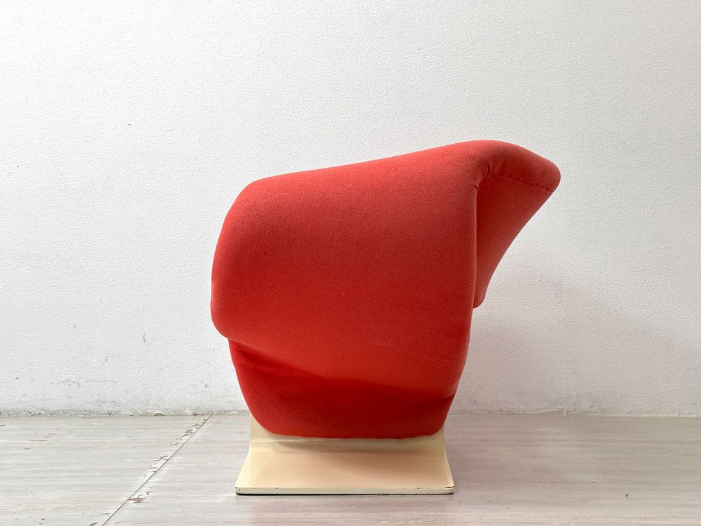 アーティフォート Artifort リボンチェア Ribbon Chair ビンテージ ラウンジチェア ピエール・ポラン Pierre Paulin 名作 希少ウッドベース ミッドセンチュリー ●