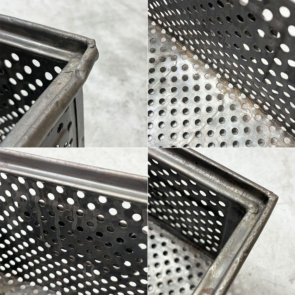 SCHAFER スタッキング ストレージボックス パンチングメタル インダストリアル ドイツビンテージ B ●