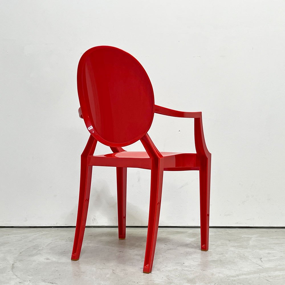 カルテル Kartell ルールーゴースト LouLou Ghost キッズチェア スタッキング アームチェア レッド フィリップ・スタルク 廃番 ●