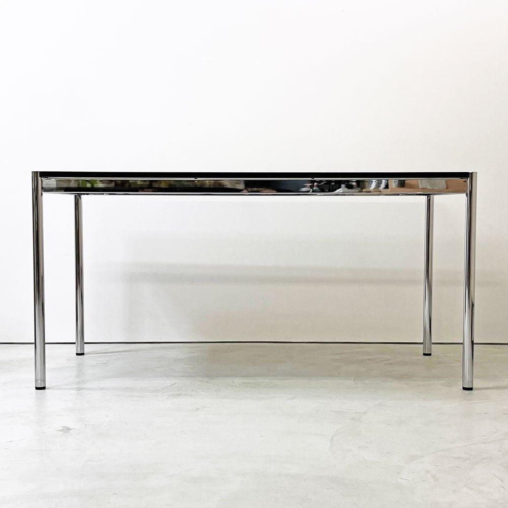 USMモジュラーファニチャー USM Haller USMハラーテーブル ワーキングデスク ダイニングテーブル パールグレーラミネート W150×D75×H74cm アジャスター 高さ調整リング付き+H2cm ●