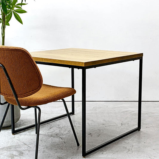 リセノ Re:CENO ワイリー WIRY ダイニングテーブル スクエア オーク材 アイアンレッグ W80cm ●