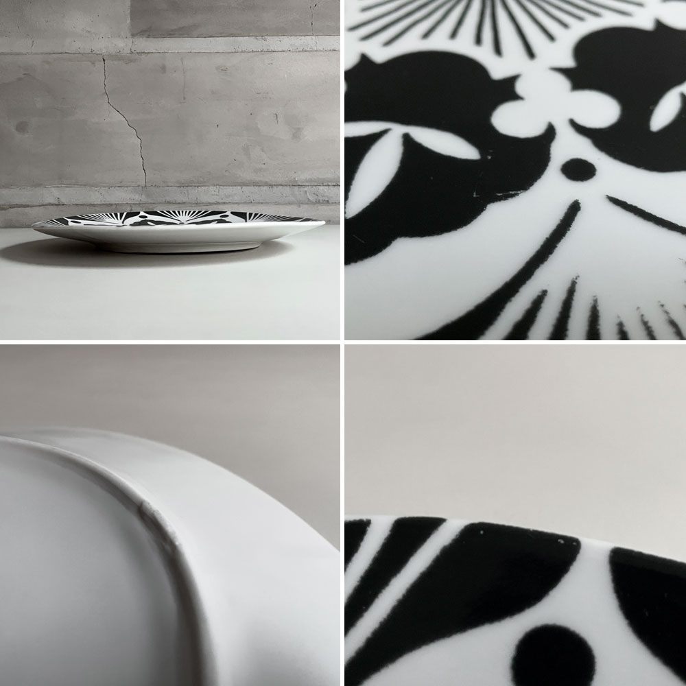 ツェツェアソシエ Tse＆Tse associees お腹ペコペコのお皿たち  les affamés ナヴォイ 大皿プレート ウズベキスタン模様 ブラック フランス パリ 廃番 ♪