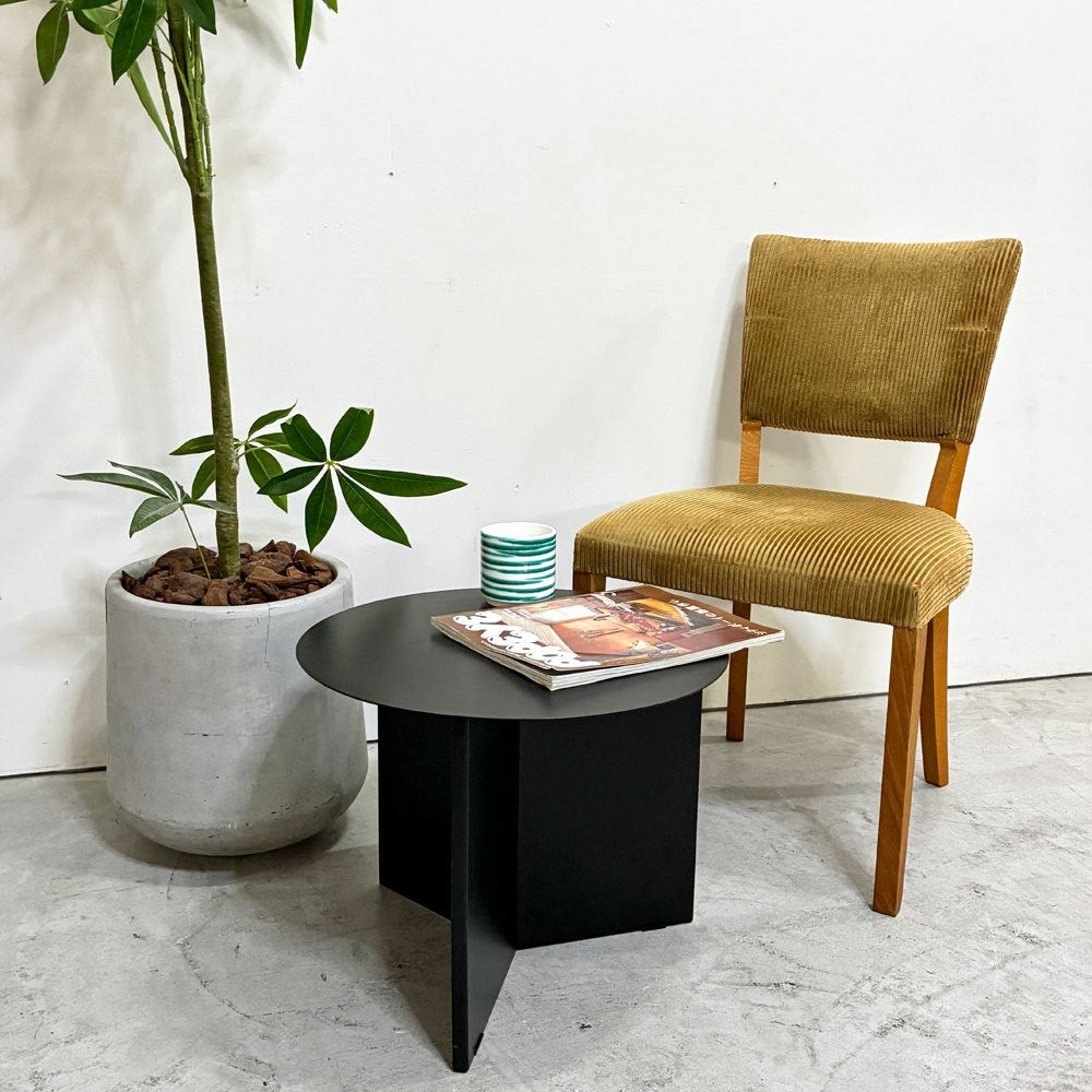 ヘイ HAY スリットテーブル SLIT TABLE XL サイドテーブル ローテーブル ラウンド Φ45cm スチール ブラック 北欧 デンマーク モダン B ●