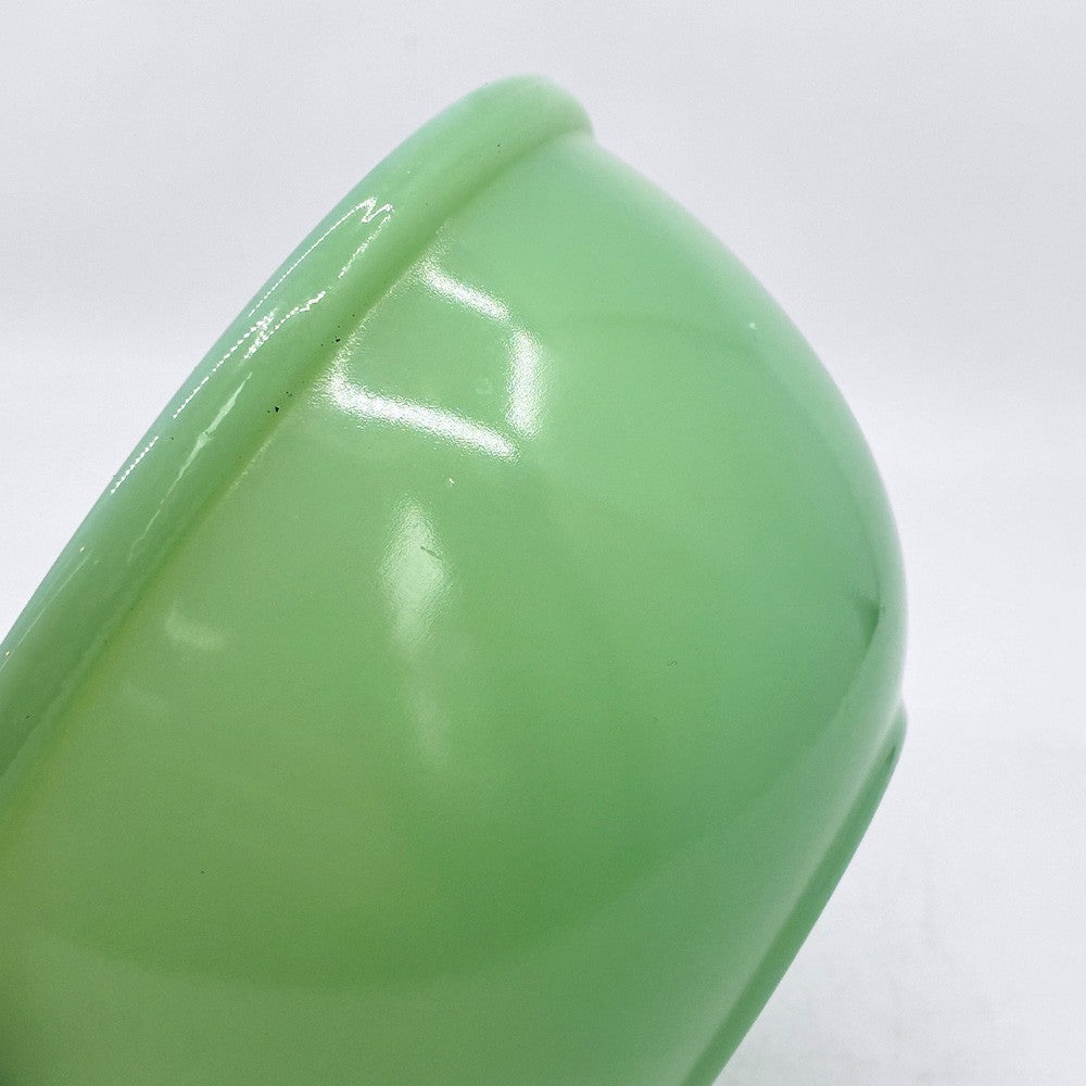 ファイヤーキング FIRE KING ジェダイ JADE-ITE ビーデッドエッジボウル 15.5cm ミルクガラス USビンテージ アンカーホッキング ●