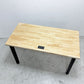 かなでもの KANADEMONO ザ・テーブル THE TABLE デスク ブラック 120x60cm スクエアバー脚 ブラック  ナチュラル 配線孔付き ●