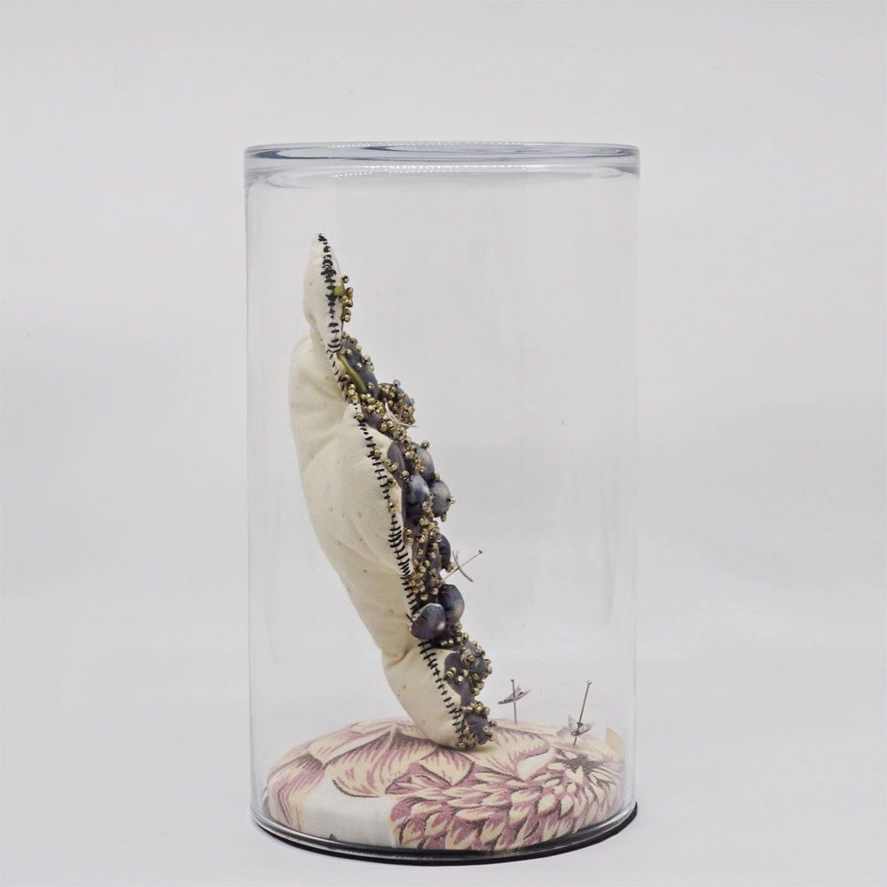リンディ・ドゥルト Lyndie Dourthe ガラスドーム アートオブジェ ぶどう H20.5cm H.P.FRANCE取扱 ●