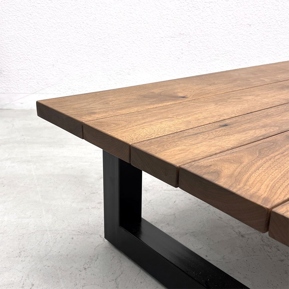 マスターウォール MASTERWAL オリジン ORIGIN リビングテーブル ローテーブル スチールレッグ W120cm ウォールナット無垢材 アカセ木工 廃番 〓