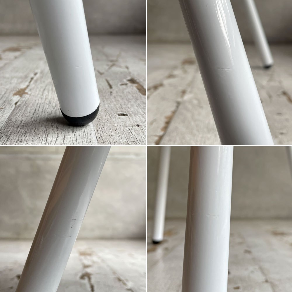 リーンロゼ ligneroset ロゼカラン ROSET Calin steel leg ダイニングチェア  ブラック×ホワイト キルティング スチールレッグ パスカル ムールグ フランス C ♪
