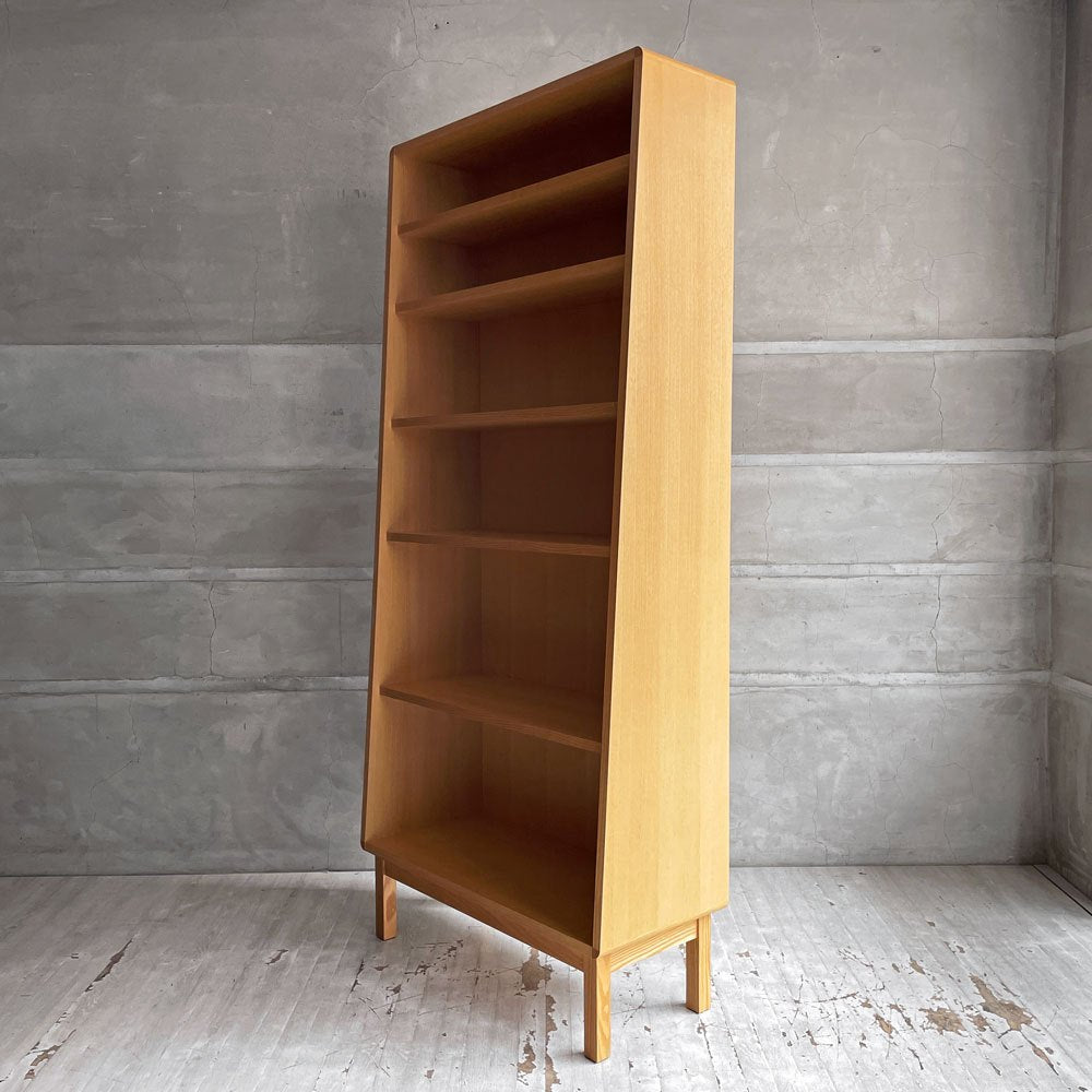 イデー IDEE アントン ブックシェルフ ANTON BOOKSHELF ナチュラル ホワイトアッシュ材 オープンシェルフ 本棚 希少廃番カラー 現行定価¥219,900- 美品 ♪