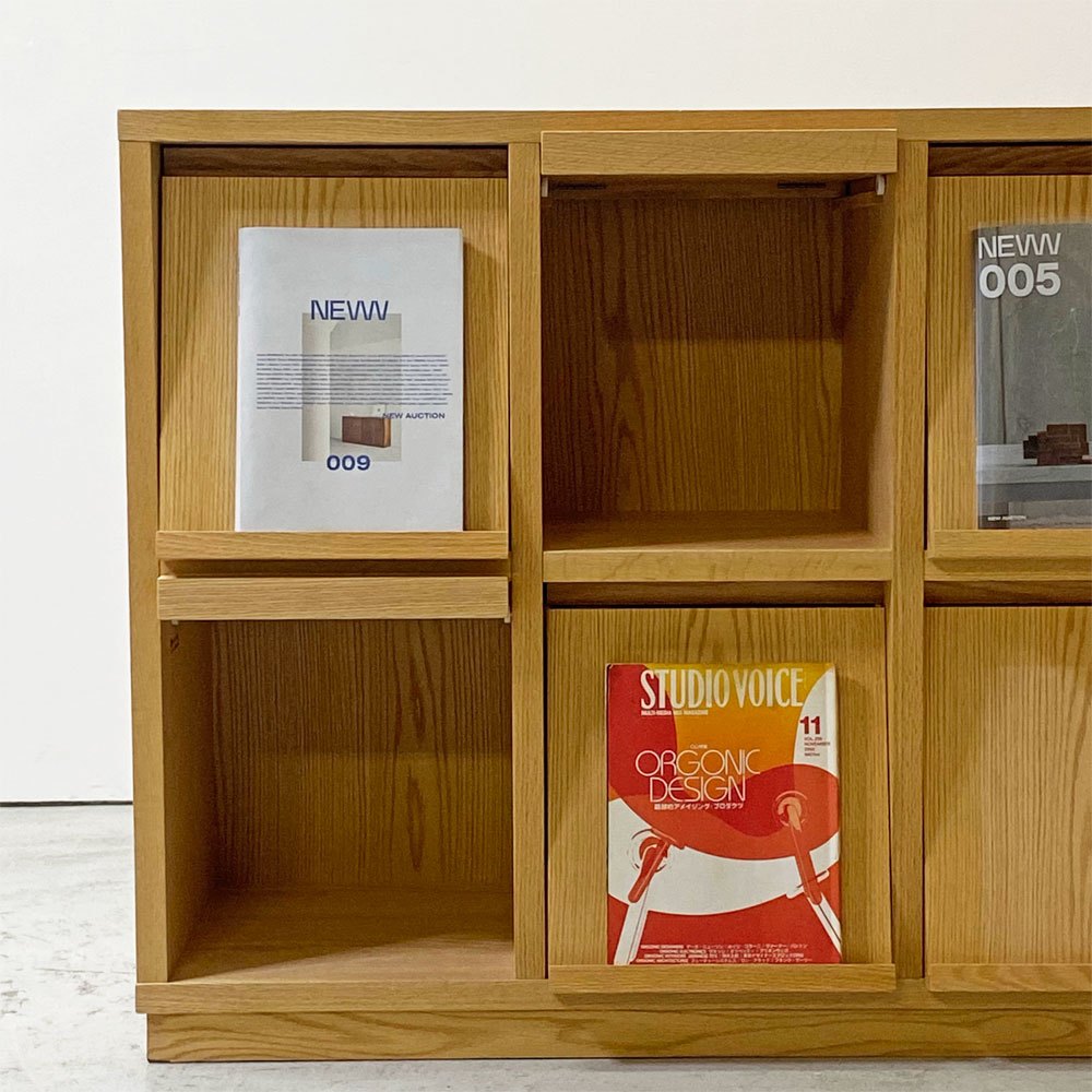 リアルスタイル REAL Style バンクロフト BANCROFT ブックシェルフ 1133 オーク材 6フラップドア  ●