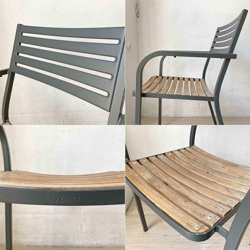エミュー emu セーニョチェア SEGNOCHAIR ガーデンチェア アーム スタッキング イタリア ニ脚セット ★