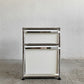 ユーエスエムハラー USM Haller モジュラーファニチャー Modular Furniture ハラーシステム デスクキャビネット 2ドロワー ピュアホワイト 鍵なし トレイ＆替えキャスター付 未使用保管品 〓