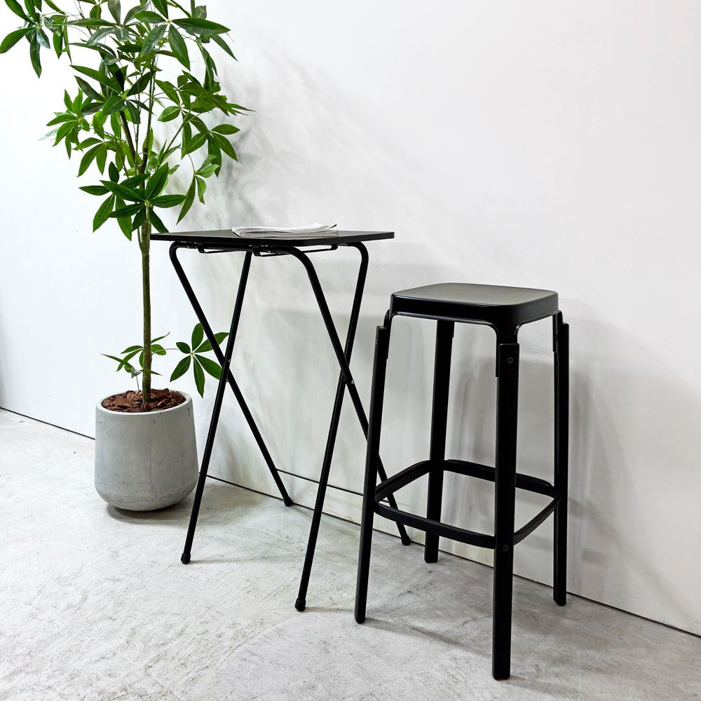 マジス MAGIS スティールウッドスツール ビーチ材 スチール ブラック イタリア ロナン＆エルワン・ブルレック 未使用展示品 ●
