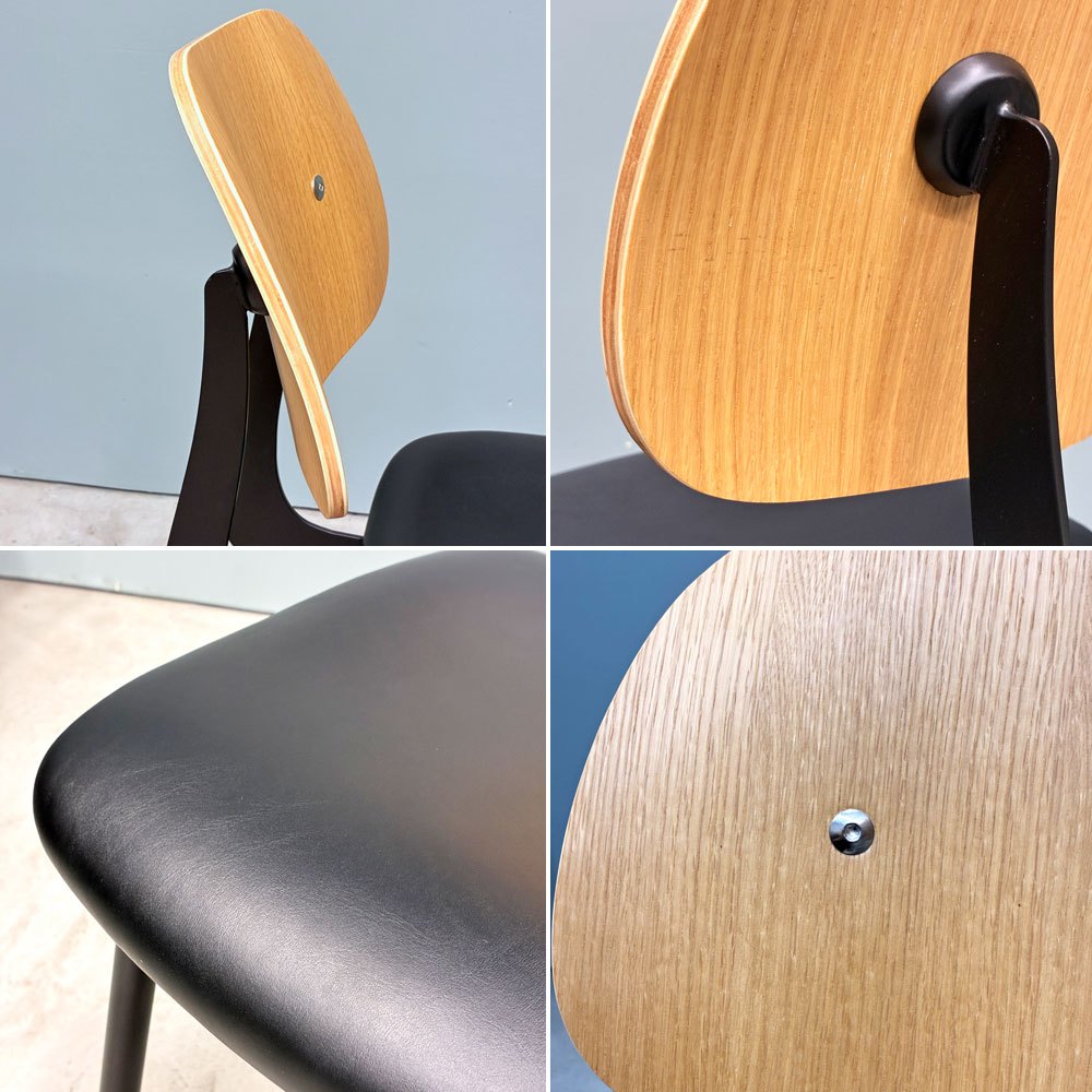 タイムレスコンフォート TIMELESS COMFORT エクリュクス ecruxe コンテチェア CONTE CHAIR PVCレザー オーク材 プライウッド 定価￥27,500- ◎