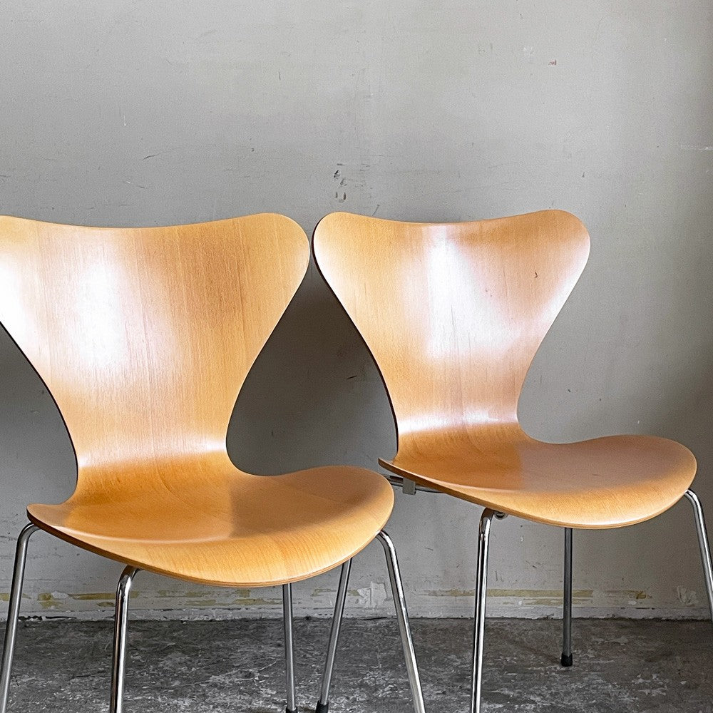 フリッツハンセン Fritz Hansen 3107 セブンチェア ビーチ材 ナチュラル ラッカー仕上げ アルネ・ヤコブセン スタッキング デンマーク 北欧家具 B ■