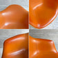 ハーマンミラー Herman Miller アームシェルチェア セカンド 2nd ビンテージ ナウガレザー オレンジ FRP パーチメント コントラクトキャスターベース イームズ ミッドセンチュリー ♪