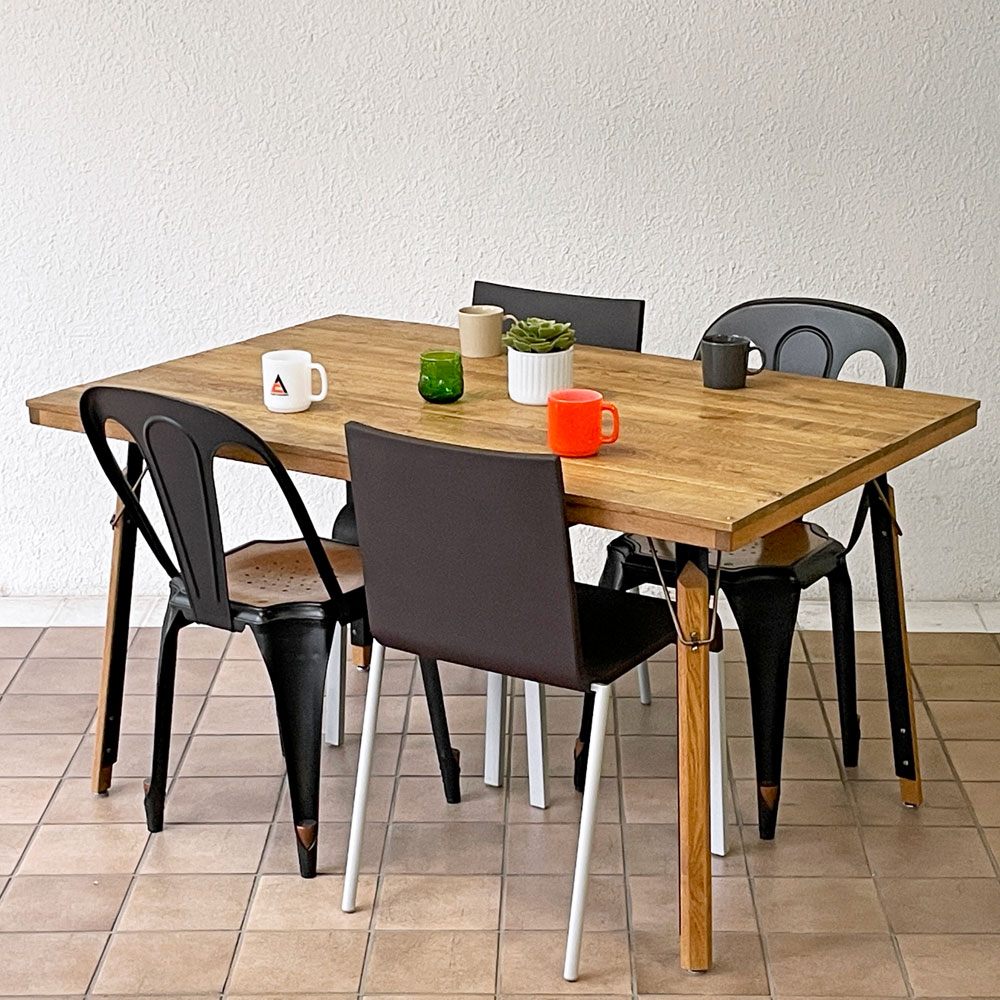 クラッシュゲート CRASH GATE イージーライフ EASY LIFE ミース MEATH ダイニングテーブル No.6脚 W135cm オーク材 参考価格10,6700円 ◇