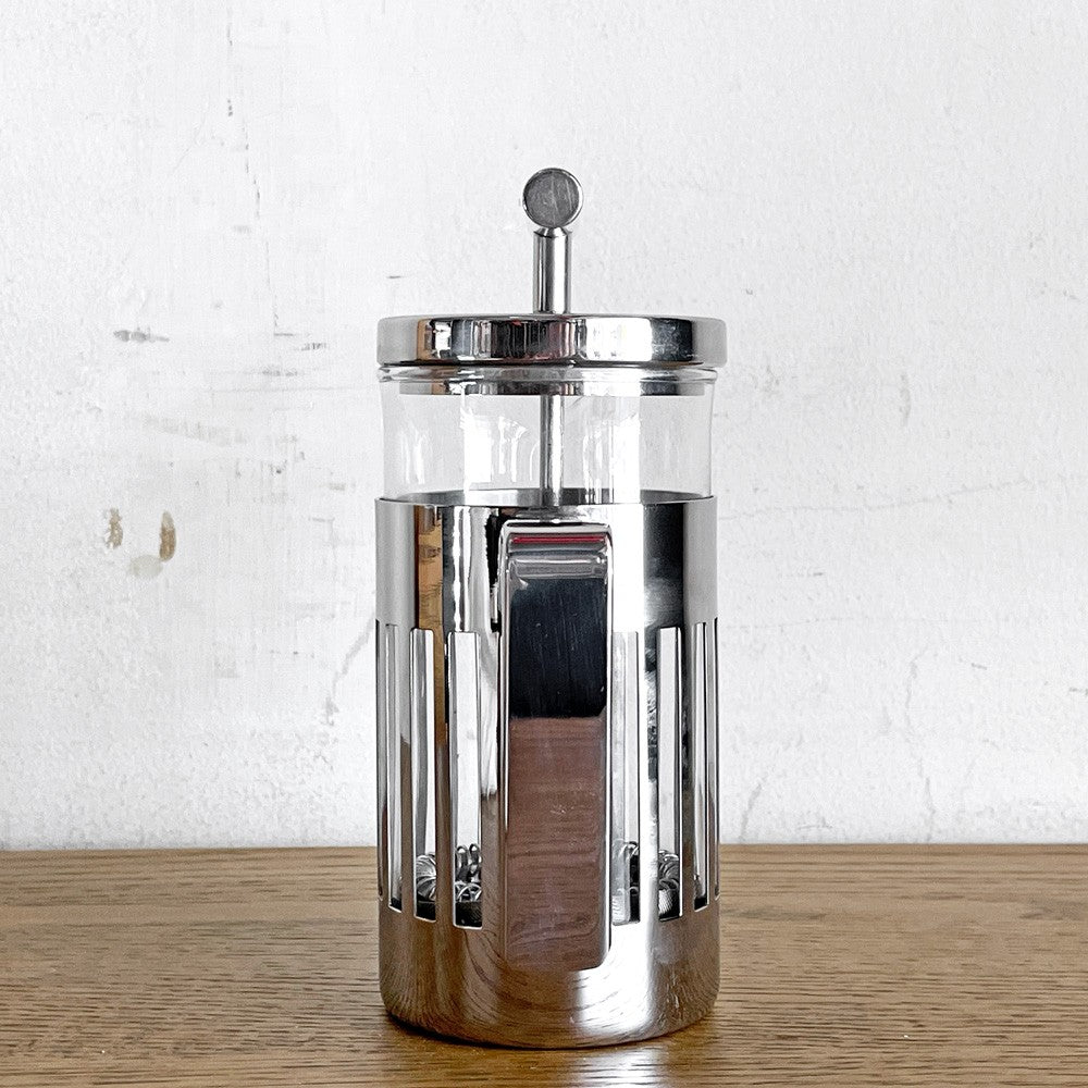 アレッシー ALESSI 9094 プレスフィルターコーヒーメーカー press filter coffee maker 3カップ用 コーヒーポット ティーポット ステンレス 耐熱ガラス アルド・ロッシ Aldo Rossi イタリアンモダン ■