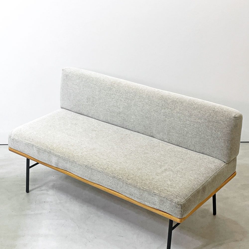 ウニコ unico ファニート ベンチ FUNEAT bench 鉄脚 オーク材 × スチールレッグ カバーリング W125cm カフェスタイル ●