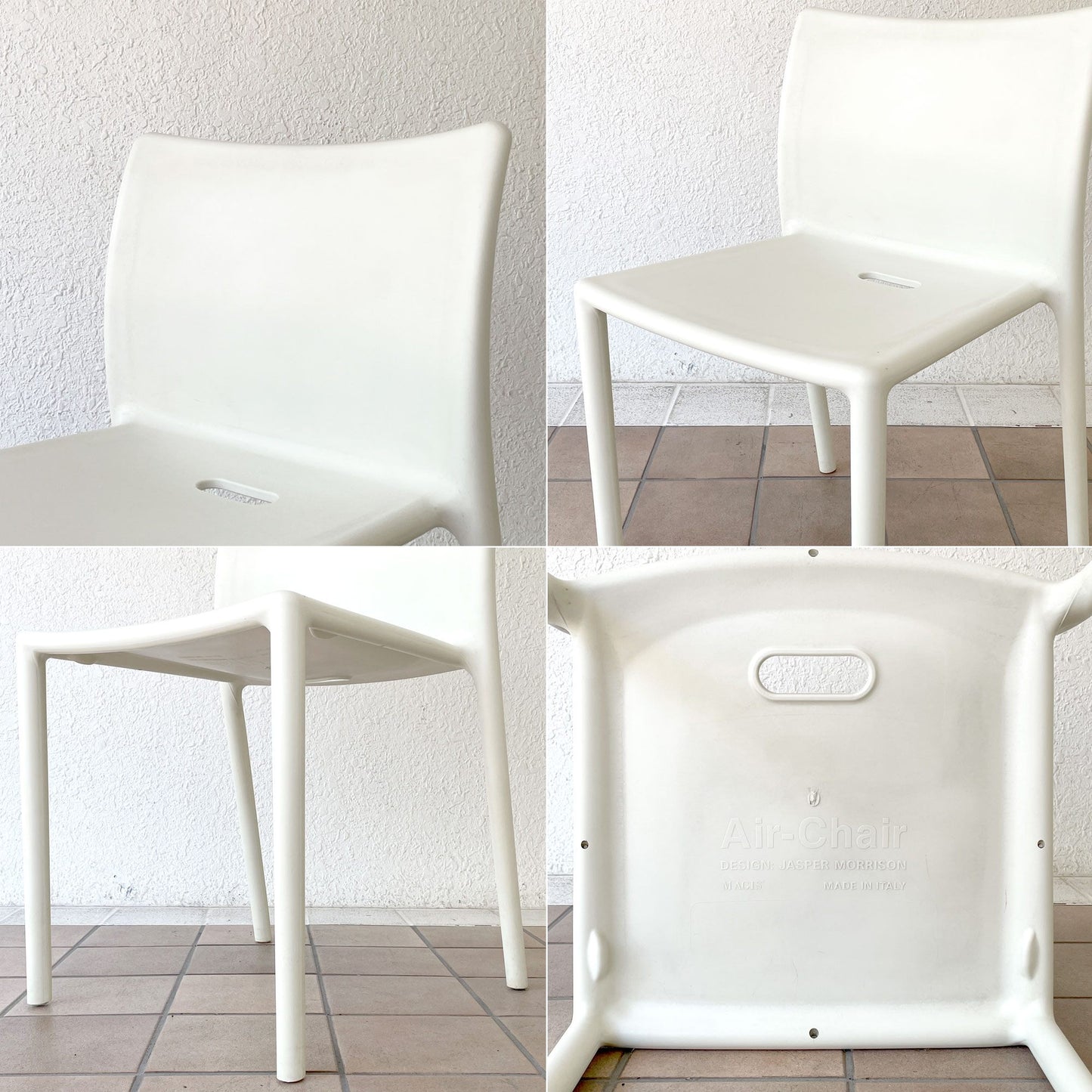 マジス MAGIS エアチェア AIR CHAIR ホワイト スタッキングチェア ダイニングチェア ジャスパー・モリソン B ◇